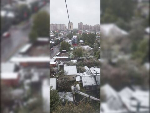 Делитесь впечатлениями: майский снег в лучших фото и видео жителей округа Новости Домодедово 